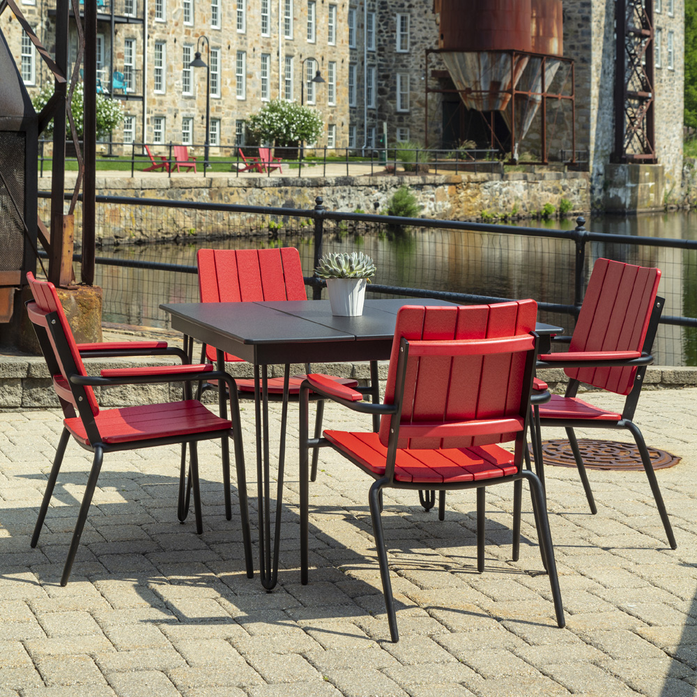 Seaside Casual HIP Modern Square Patio Set for 4 - SC-HIP-SET4