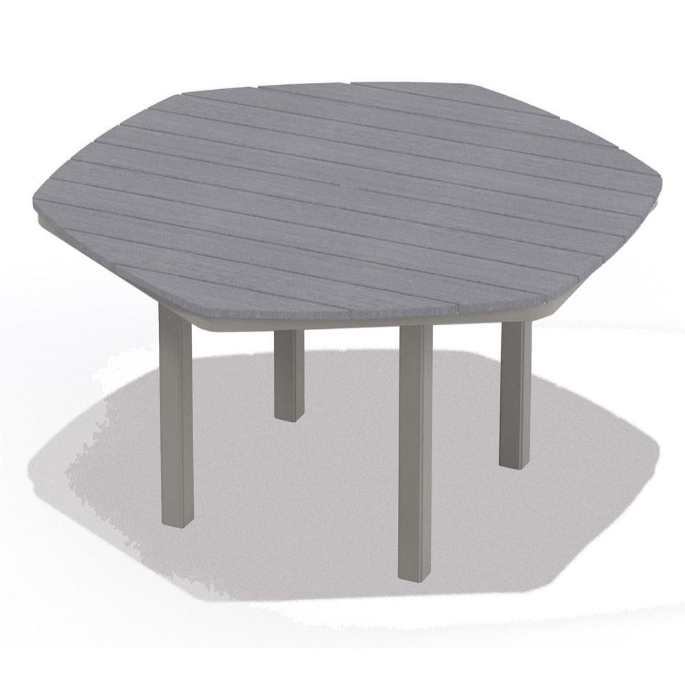 Telescope Casual 62" Hexagon Rustic Polymer Balcony Table - TM00R-3M00