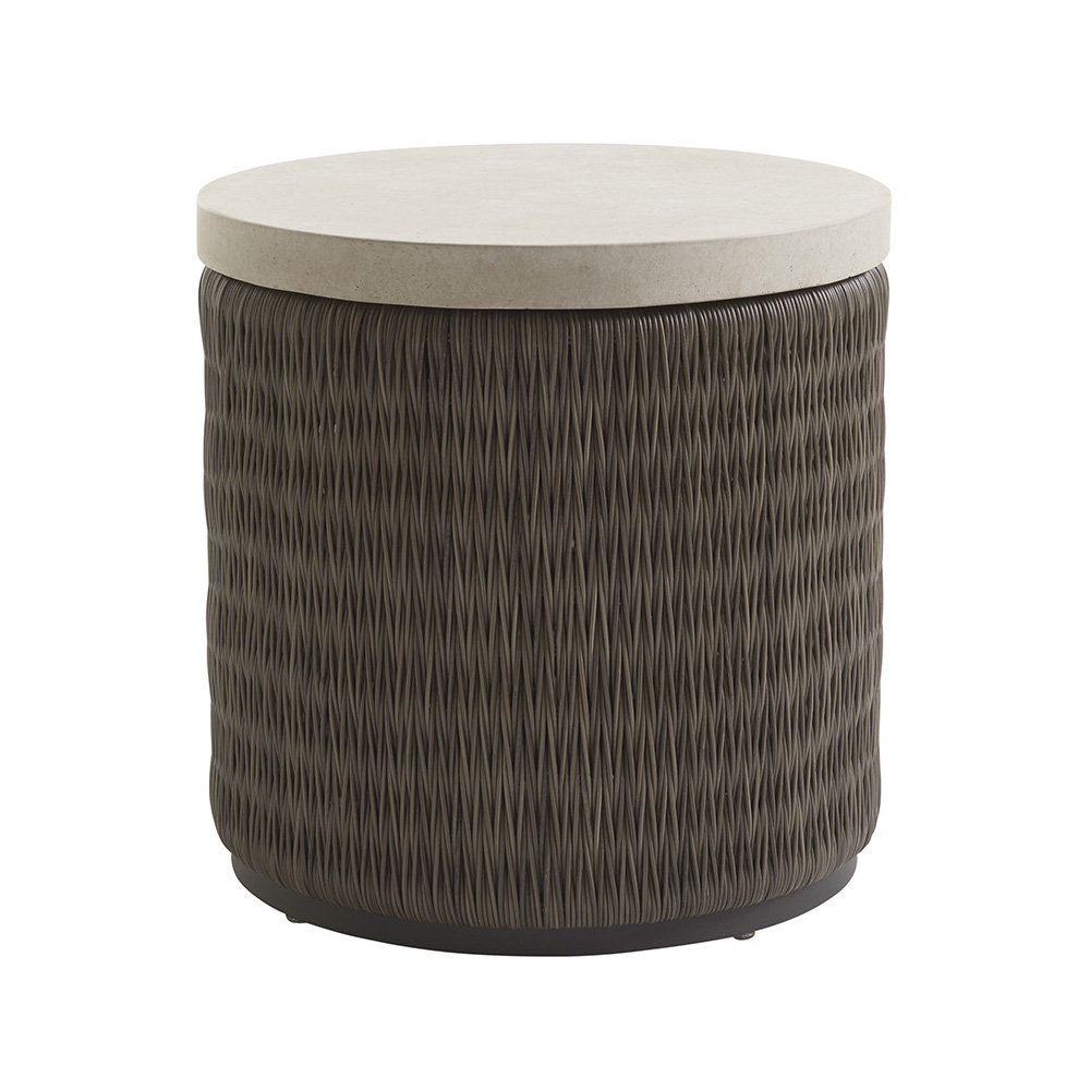 Tommy Bahama Cypress Point Weatherstone 22.5" Round End Table - 3900-953