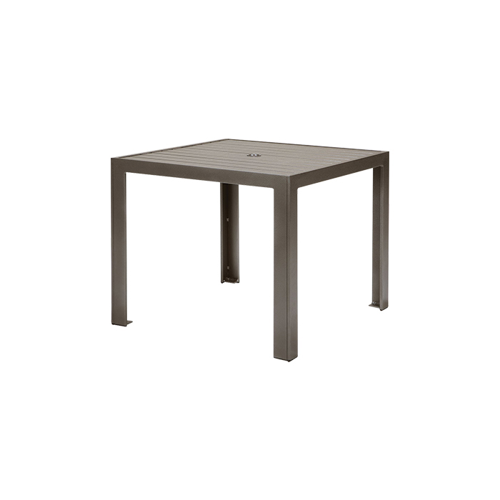 Tropitone Aluminum Slat 36" Square Bar Umbrella Table - ADA Compliant - 872076U-31