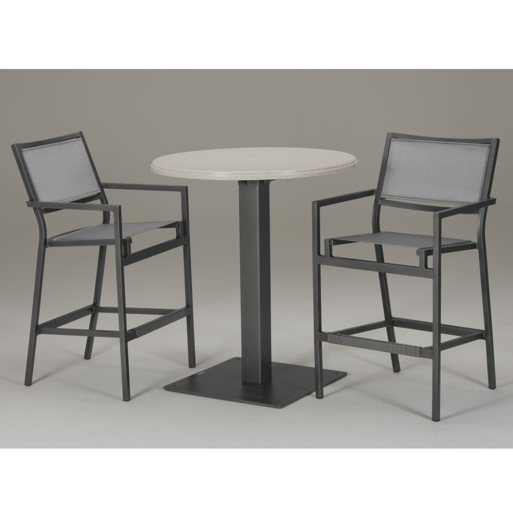 Tropitone Cabana Club Sling Outdoor Bar Set for 2 - TT-CABANACLUB-SET22