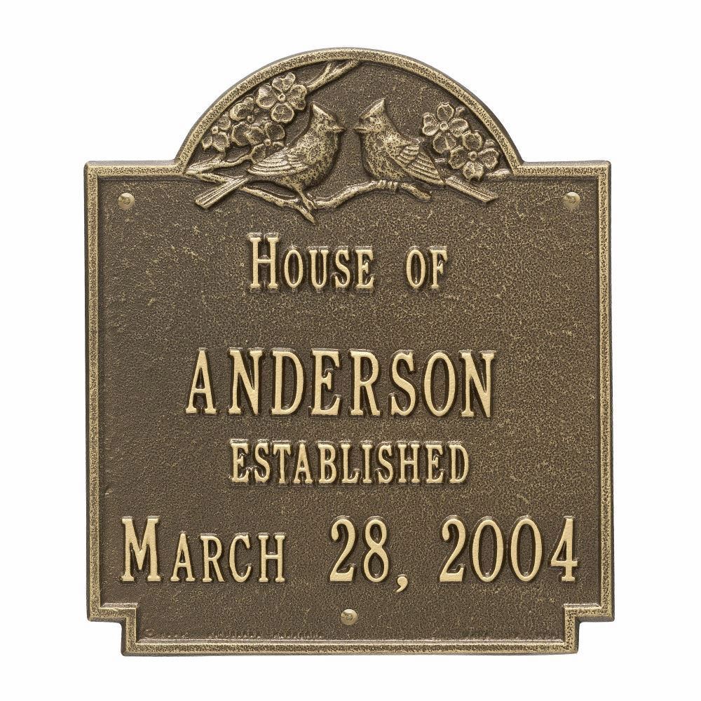 Whitehall Cardinal Wedding Plaque - Two Line