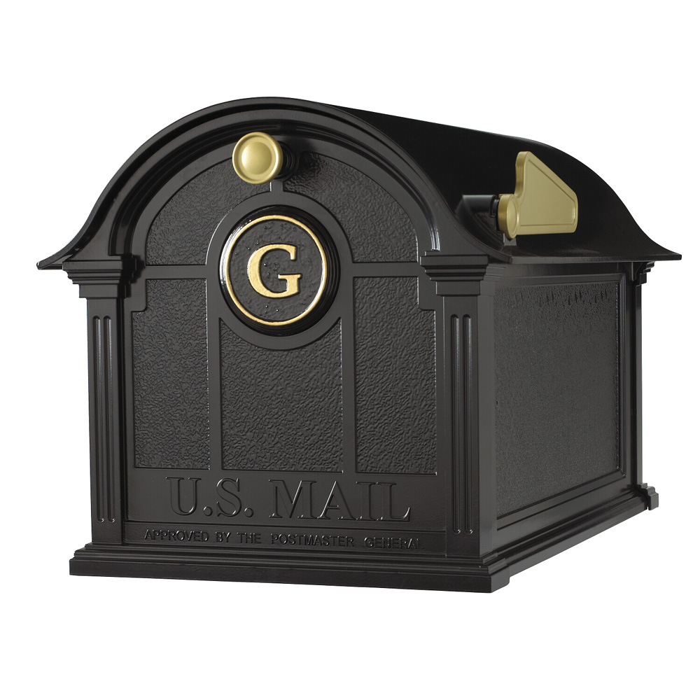 Whitehall Balmoral Mailbox Monogram Package in Black