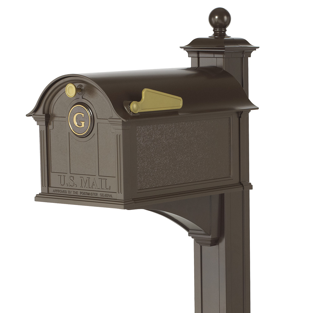 Whitehall Balmoral Mailbox Monogram & Post Package in Bronze