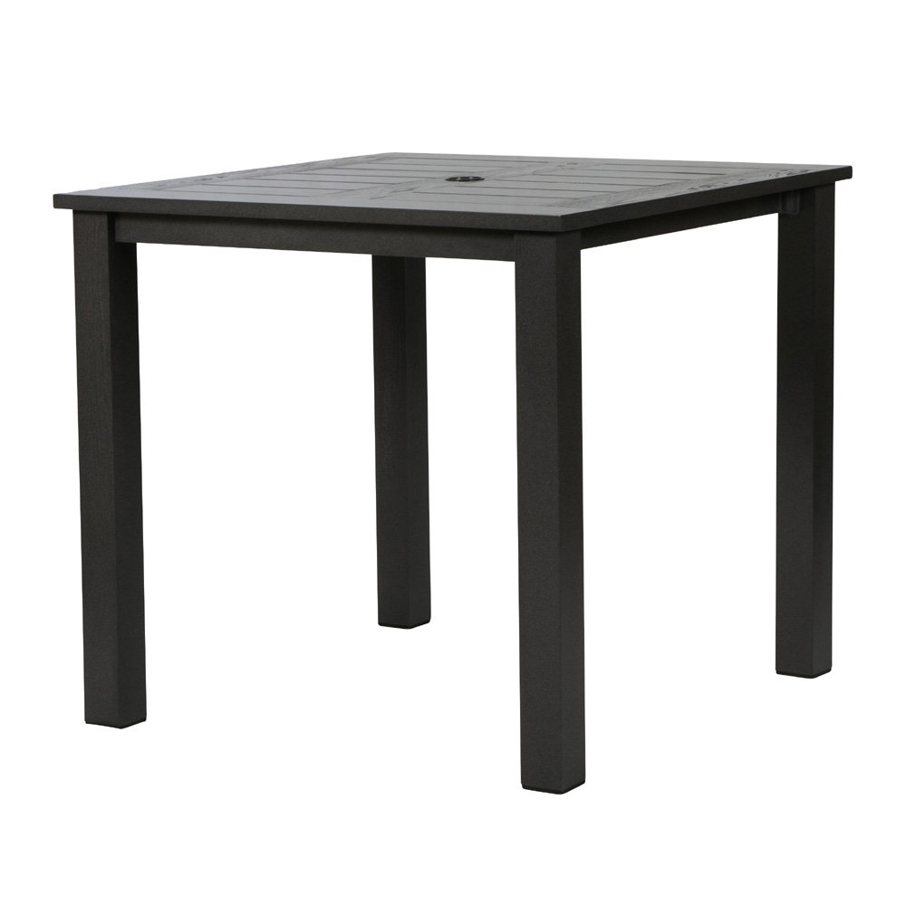 Windward Etched Wood Grain Aluminum 39" Square Dining Table - KD39SEAU