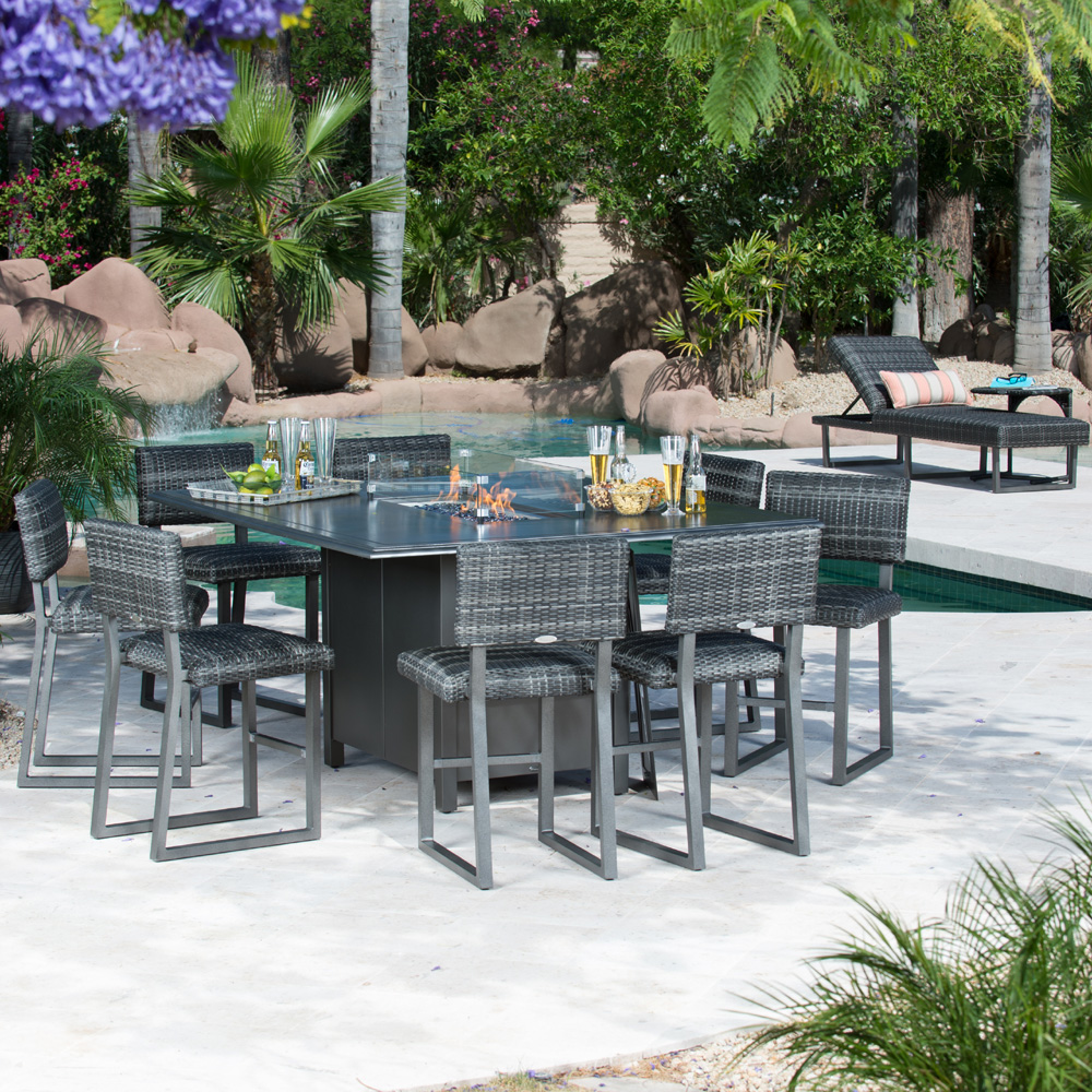 Woodard Canaveral Harper Counter Height Fire Pit Set - WD-CANAVERAL-SET7