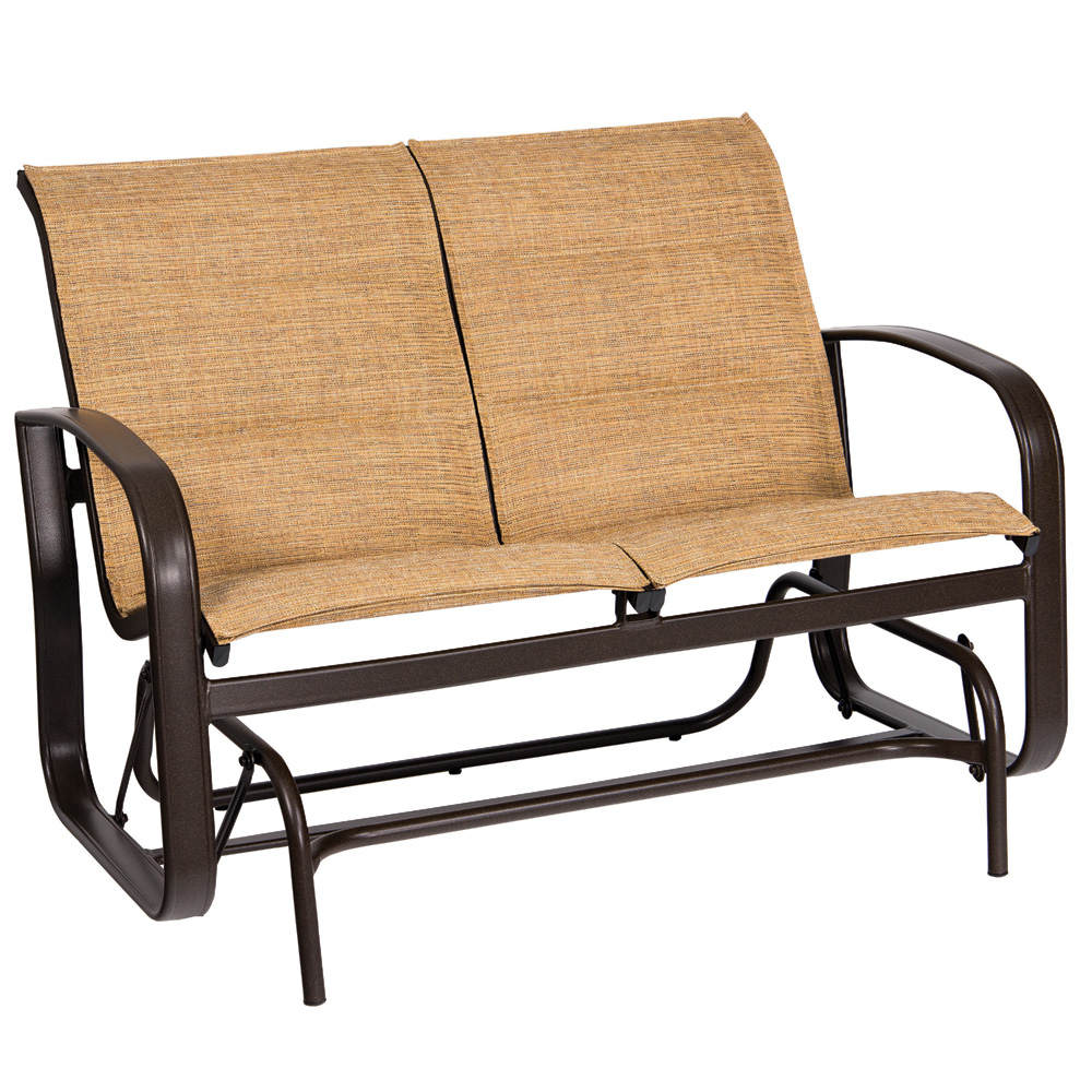 Woodard Cayman Isle Padded Sling Love Seat Glider - 2FX573