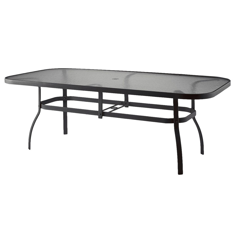 Woodard Deluxe Rectangular Glass Top Dining Table - 827290W