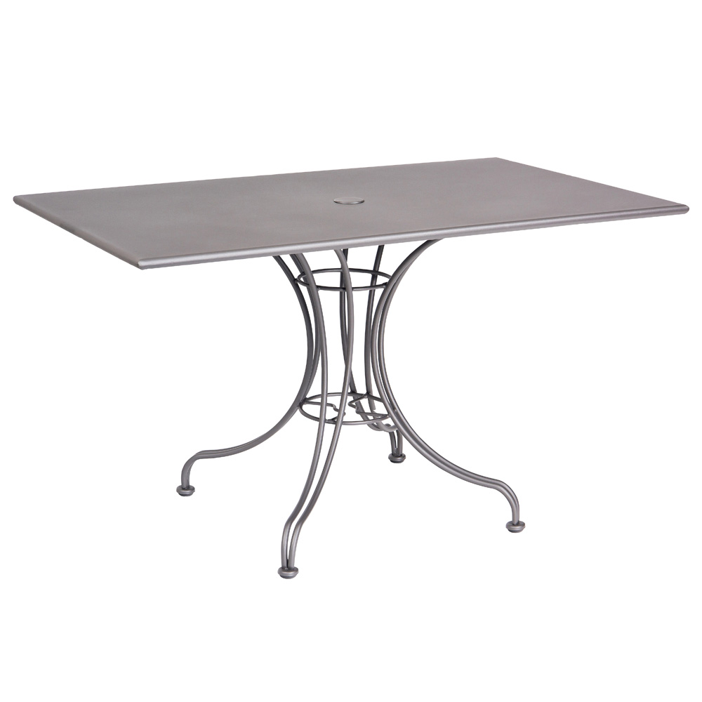 Woodard 48 Inch x 30 Inch Rectangular Solid Top Umbrella Table  - 13L4TU48