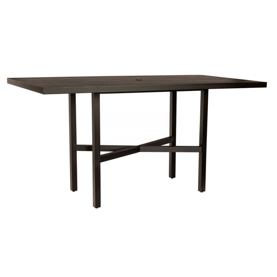 Woodard Tri-Slat 84" x 42" Rectangular Bar Height Table - 4V6700-02684