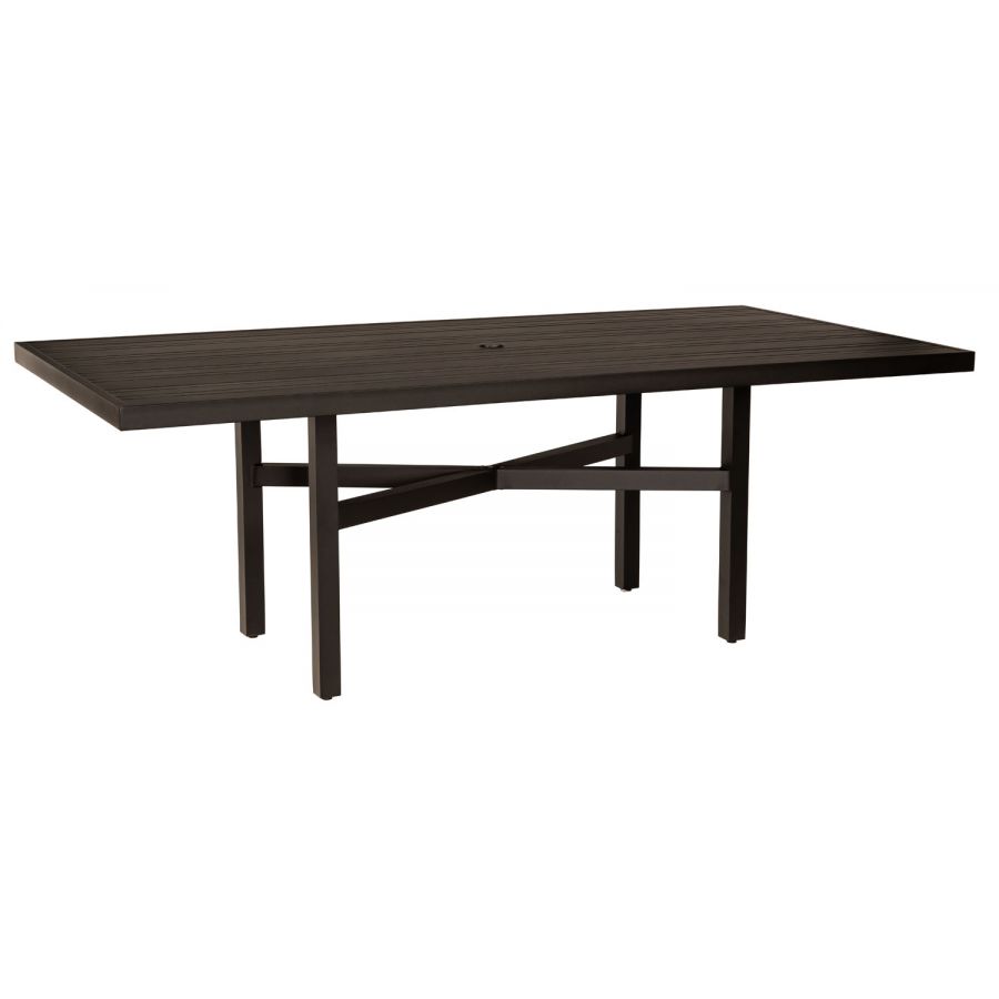 Woodard Tri-Slat 84" x 42" Rectangular Dining Umbrella Table - 4V7200-02684