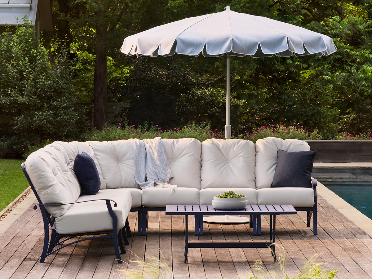 Woodard wrought iron patio furniture collection