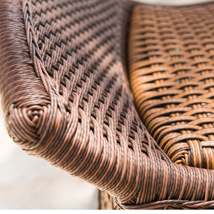 Grand Traverse Vinyl Wicker Rocking Chair and Chaise Set - LF-GRANDTRAVERSE-SET16