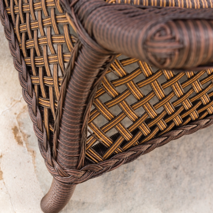Grand Traverse Vinyl Wicker Rocking Chair and Chaise Set - LF-GRANDTRAVERSE-SET16