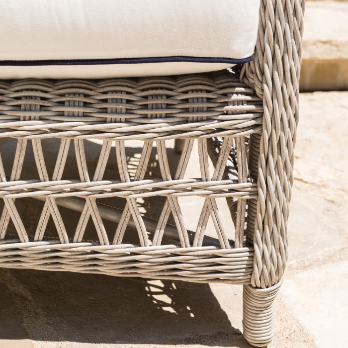 Mackinac Vinyl Wicker High Back Swivel Glider - 273090