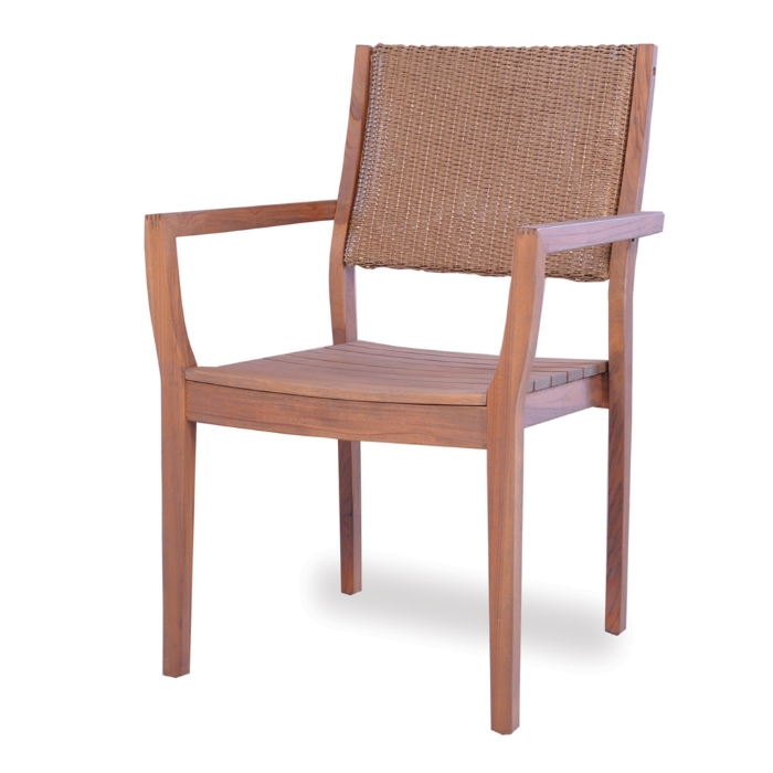 Wicker and Teak Bistro Dining Set - LF-DINING-SET7
