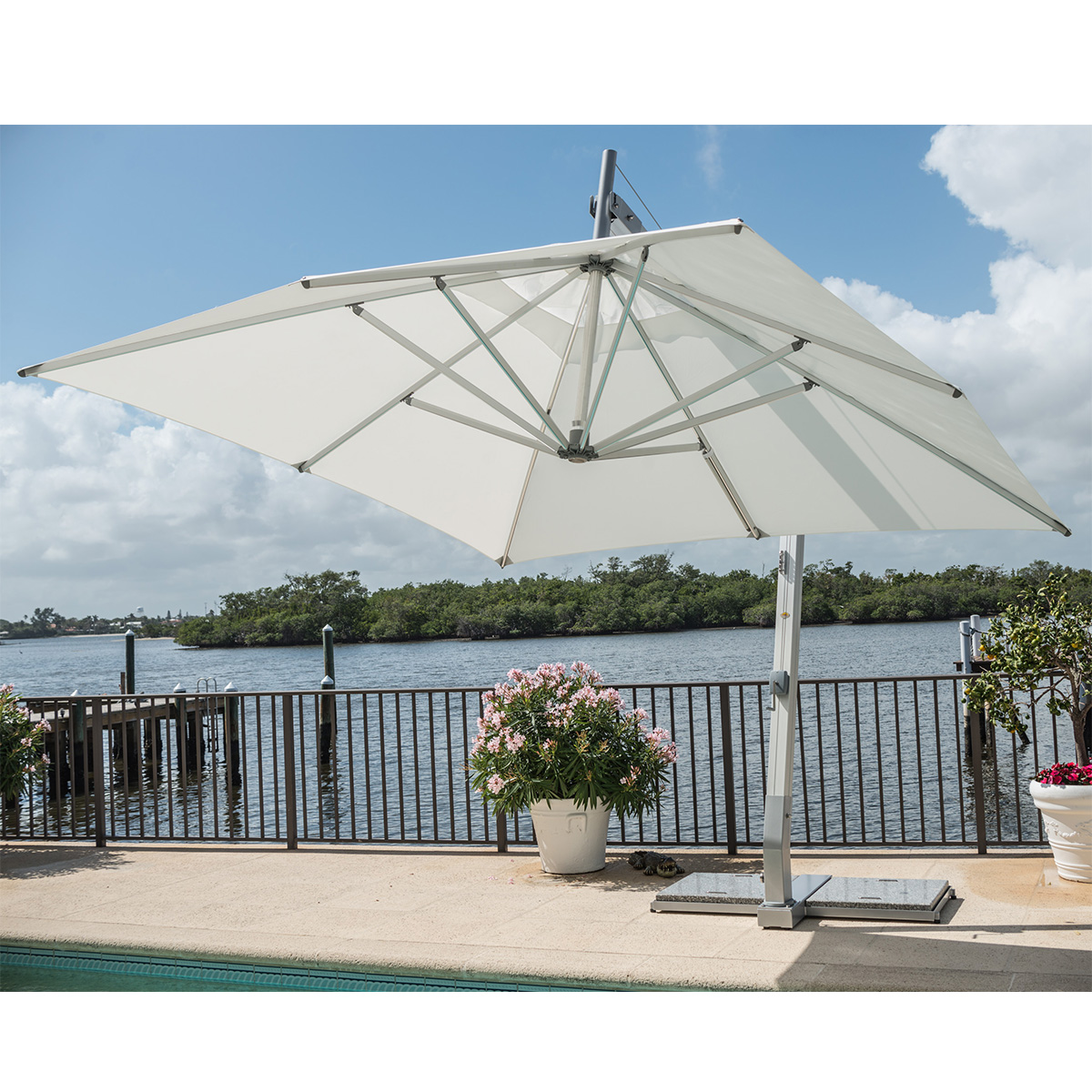 Bambrella Hurricane Aluminum Cantilever 10' x 13' Umbrella