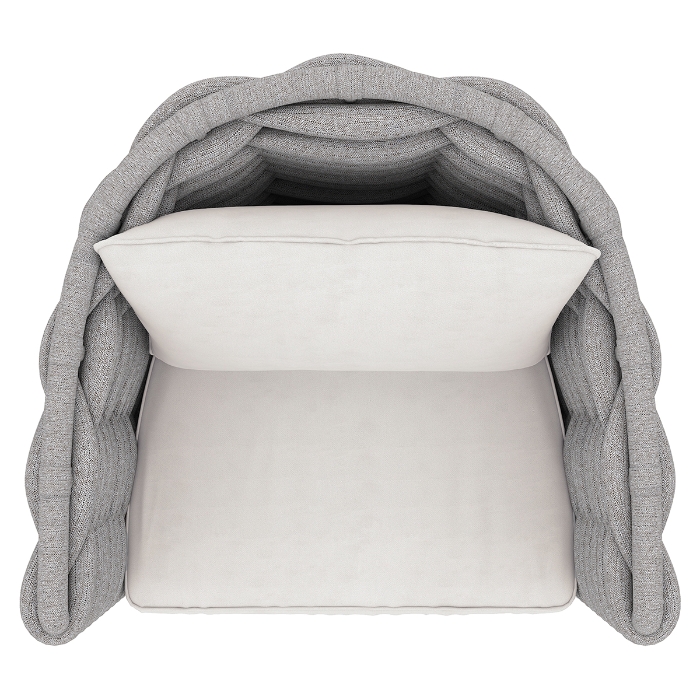 Wailea Nordic Gray Outdoor Swivel Chair top
