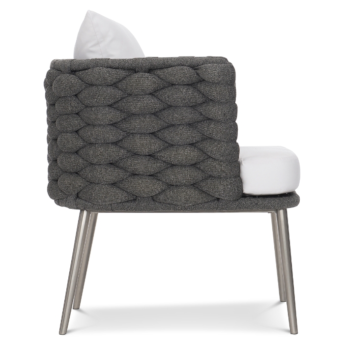 Santa Cruz Arm Chair in Cadet Grey side