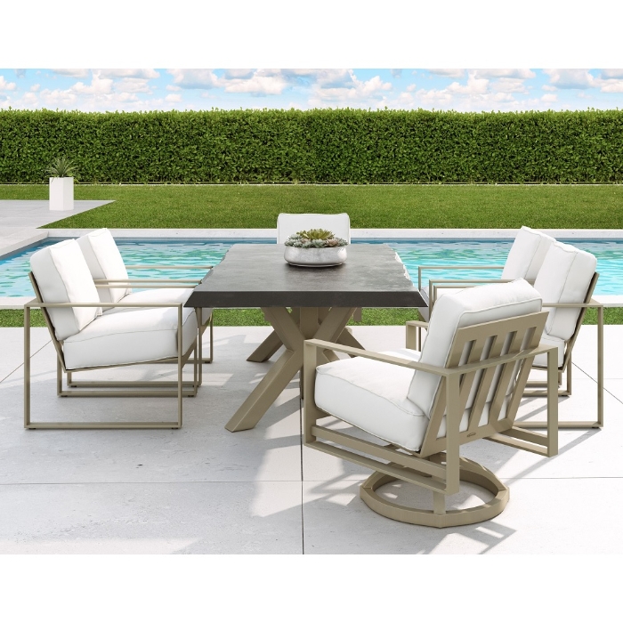 Altra aluminum dining table