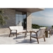 Berkeley aluminum lounge chair with deep seating cushions