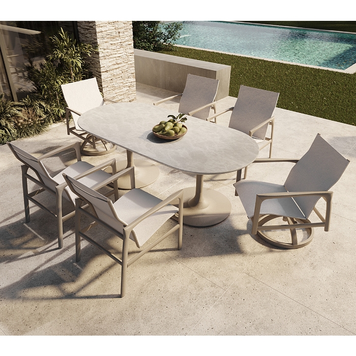 Berkley Sling Dining Swivel Rocker set