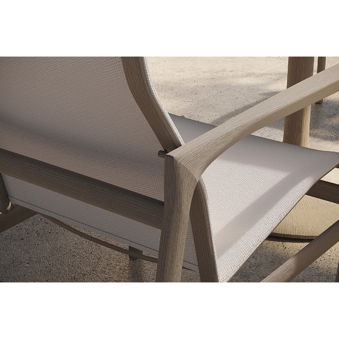 Berkley Sling Dining Swivel Rocker arm detail