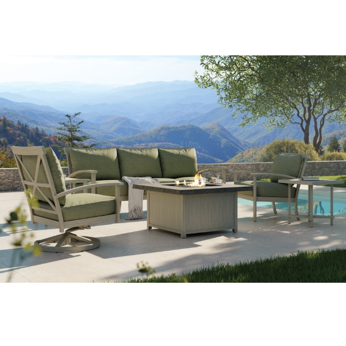 Castelle aluminum fire table