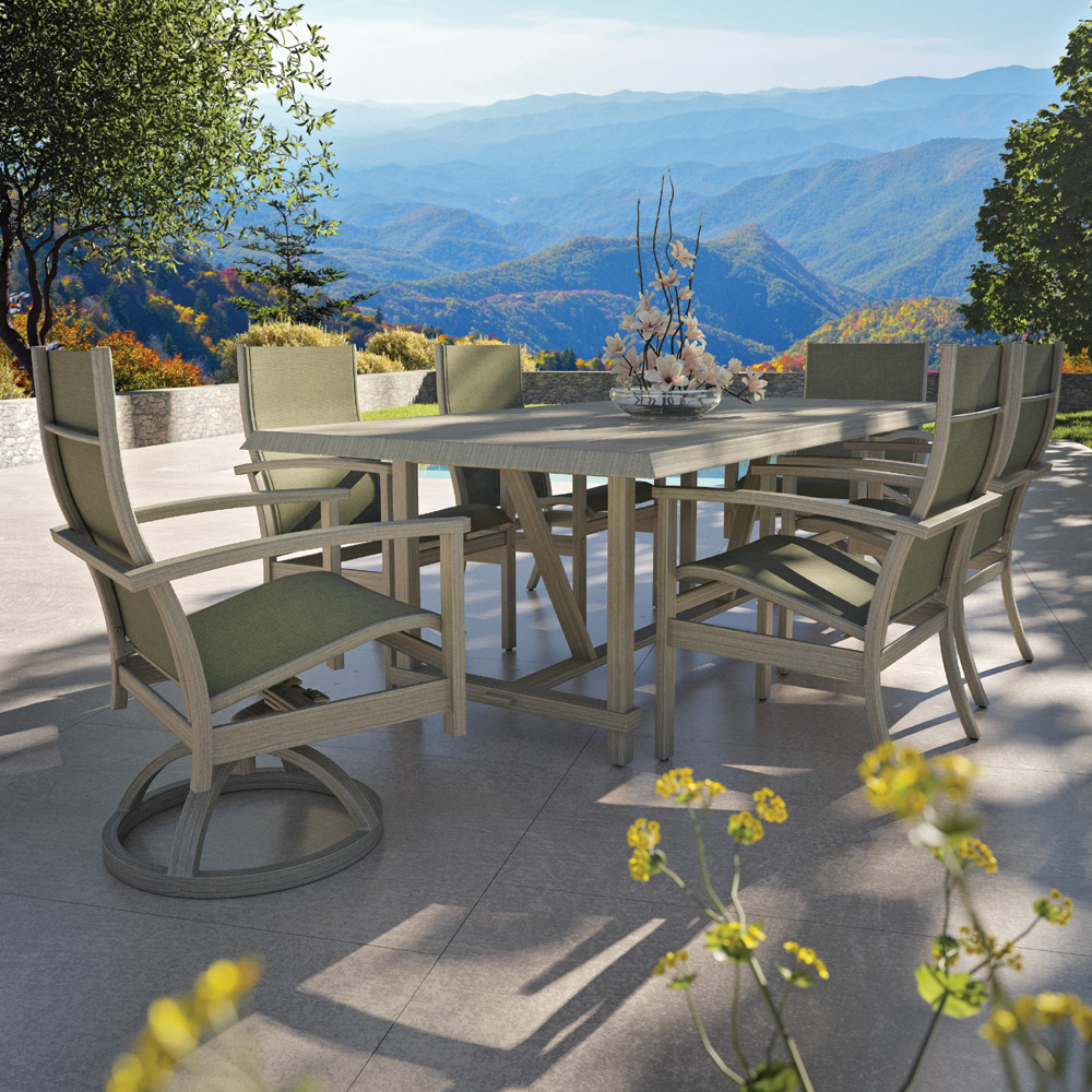 Castelle Biltmore Antler Hill Sling Dining Set for 6 - CS-ANTLERHILL-SET2