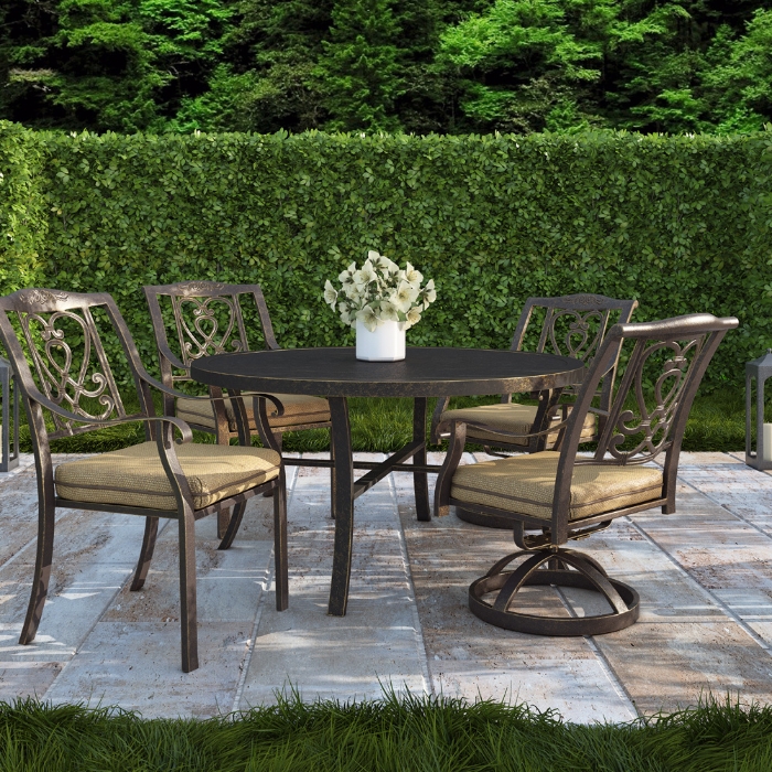 Classical aluminum dining table