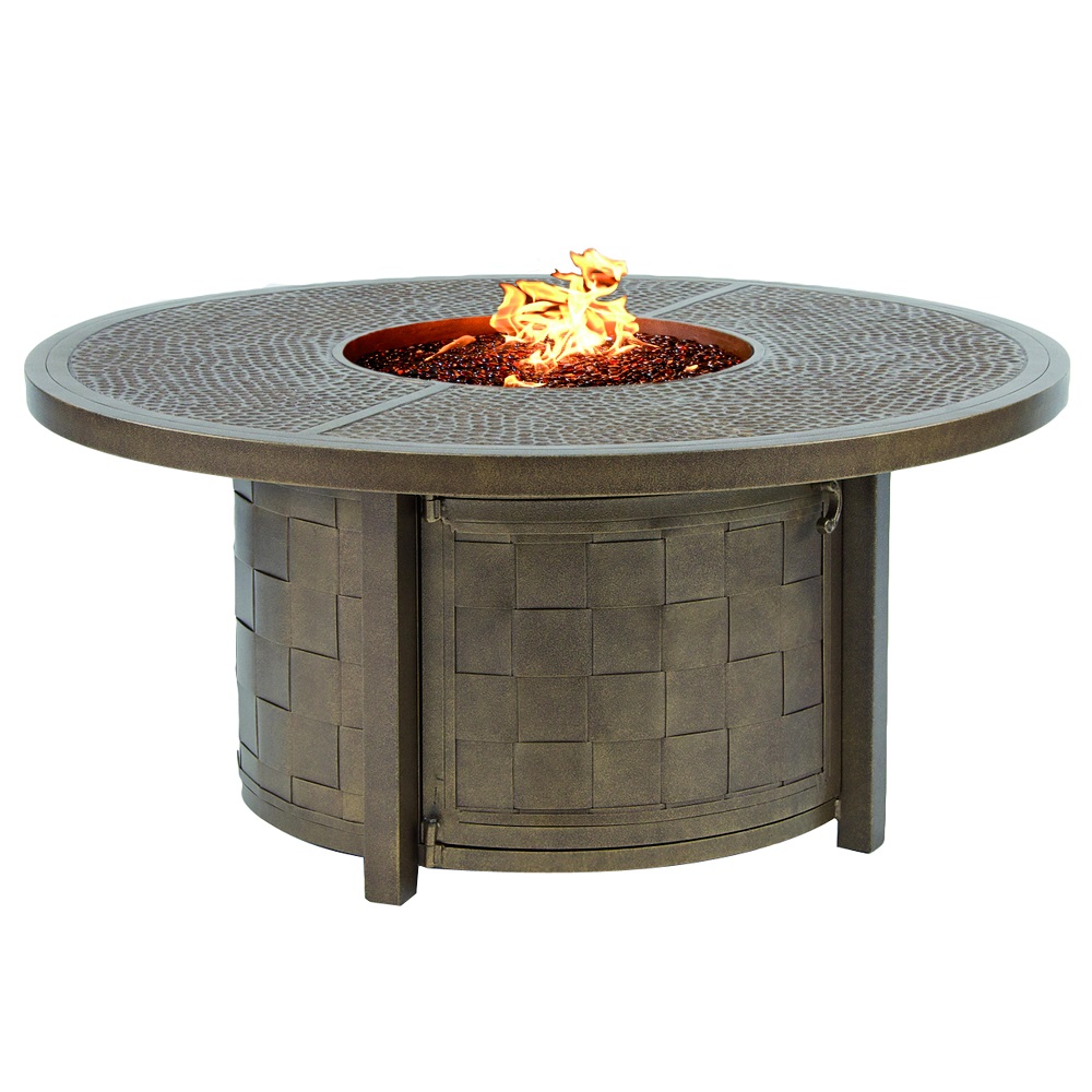 Castelle Classical 49" Round Coffee Table with Firepit - VCF48WL