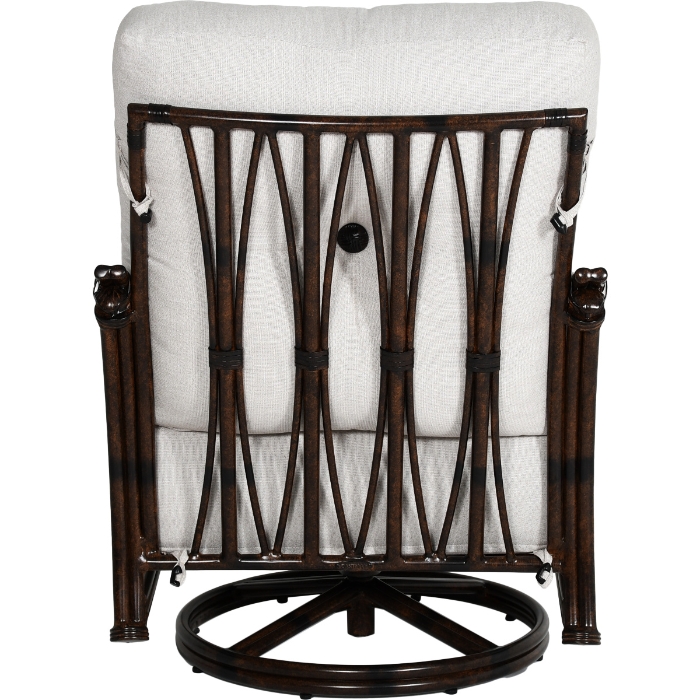 Coco High Back Lounge Swivel Rocker with One Accent Pillow