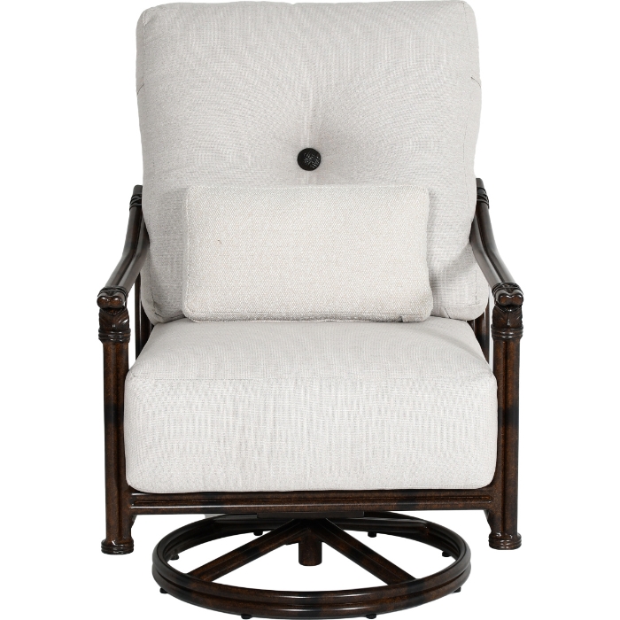 Coco High Back Lounge Swivel Rocker with One Accent Pillow - 6A16R_front