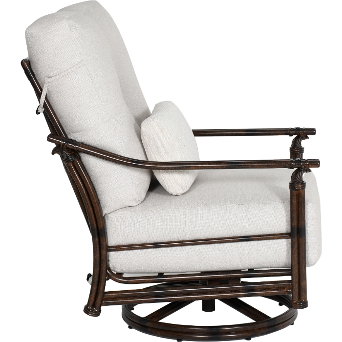 Coco High Back Lounge Swivel Rocker with One Accent Pillow - 6A16R_side