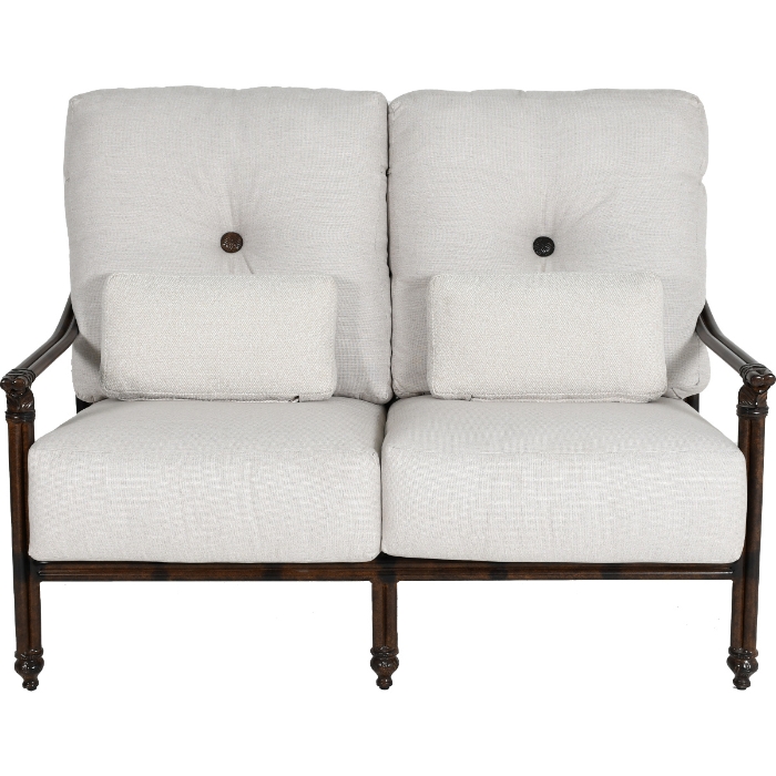 Coco High Back Cushioned Loveseat with Two Accent Pillows - 6A31R_front