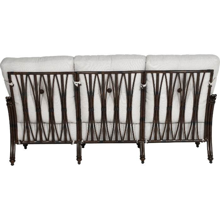 Coco High Back Cushioned Sofa with Three Accent Pillows