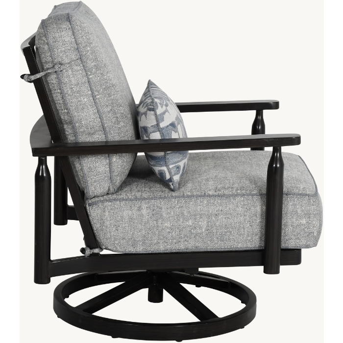Holland Cushioned Lounge Swivel Rocker with One Accent Pillow - 6C15T