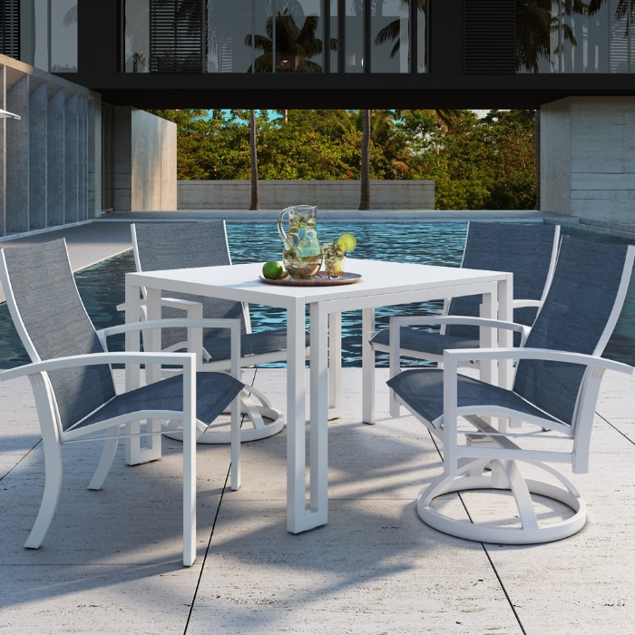 Icon aluminum dining table