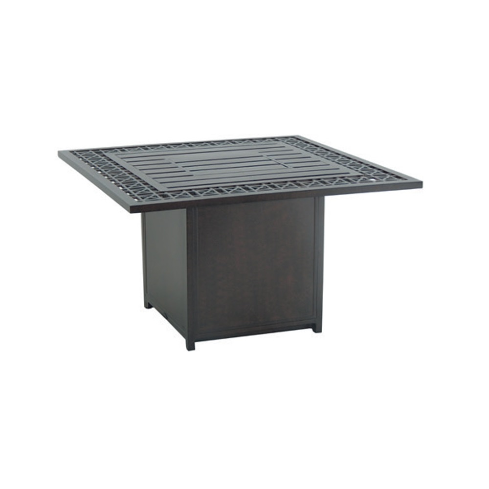 Castelle Lancaster 38" Square Coffee Table with Firepit - C9SF38WL