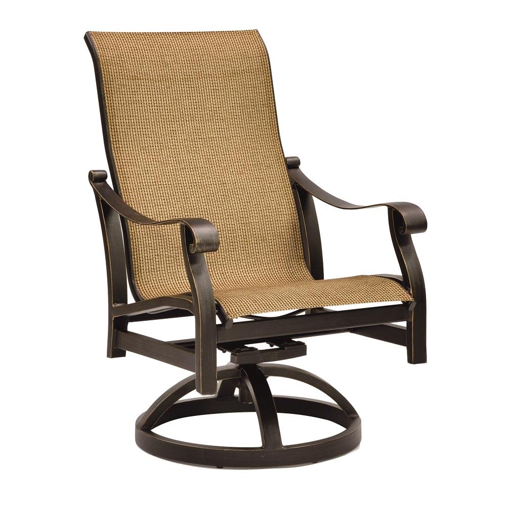 Madrid Sling Swivel Rocker Dining Chairs