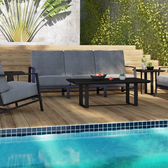 Moderna aluminum coffee table