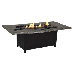 Castelle Natures Wood Rectangular Firepit Coffee Table  - F1NRF32WL