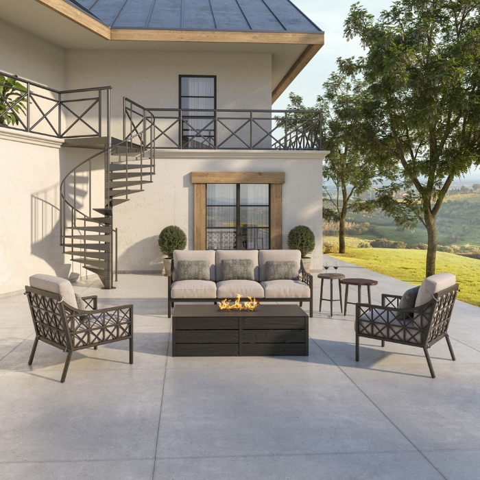 natures wood firetable set