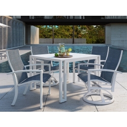 Castelle Orion Sling Modern Outdoor Dining Set for 4 - CS-ORION-SET2