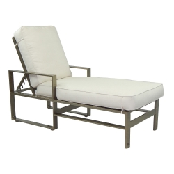 Castelle Park Place Adjustable Cushioned Chaise Lounge with Wheels - 2212T