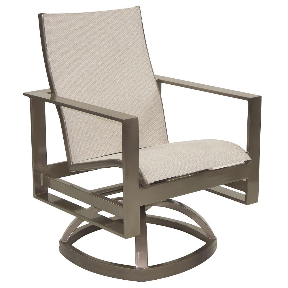 Castelle Park Place Sling Swivel Rocker Dining Chair - 2278S