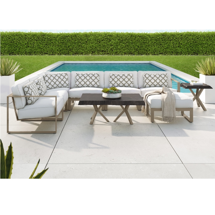 Park place sectional with deep seating cushions