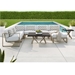 Castelle armless sectional with deep seating cushions