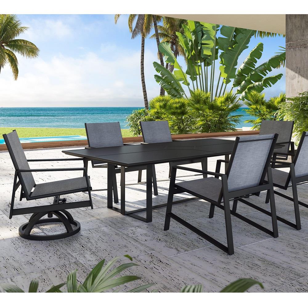 Castelle Prism Sling Outdoor Dining Set for 6 - CS-PRISM-SET4