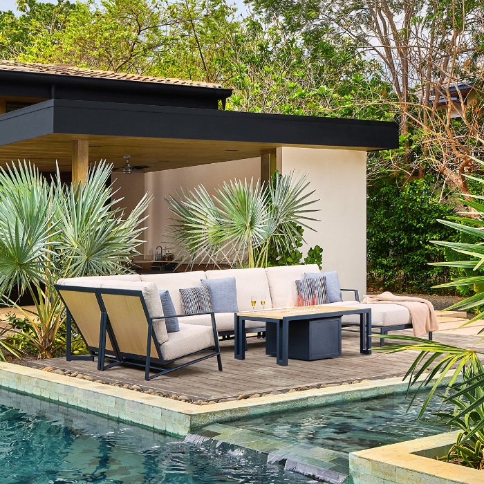 Castelle Prism Modern Patio Sectional